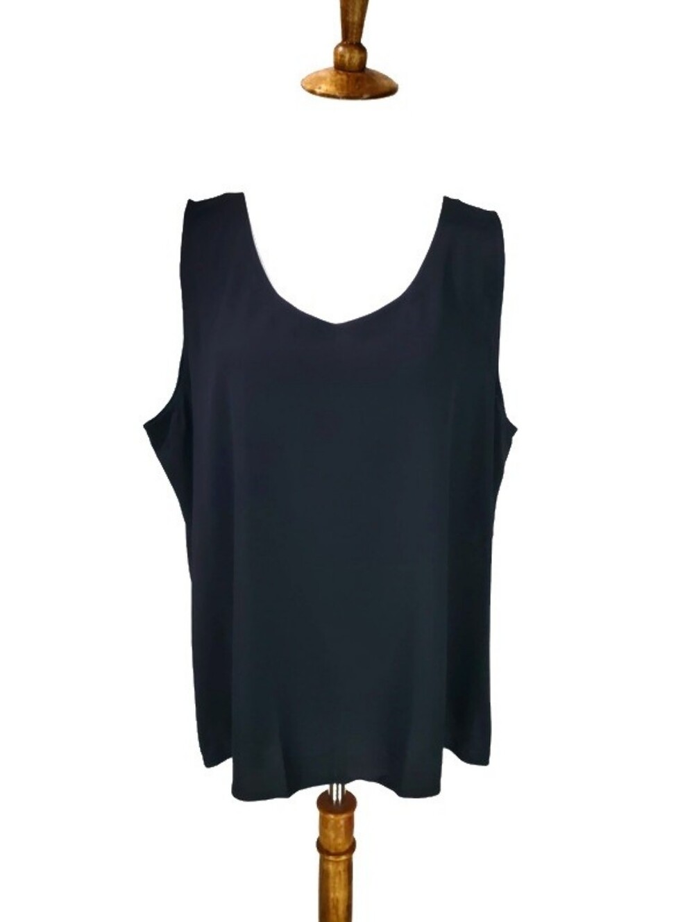 Eileen Fisher 100% silk tank top Black Size XLarge